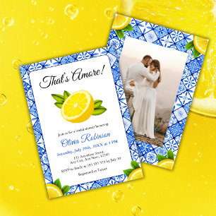 That's Amore Italian Lemon Photo Bridal Shower Invitation