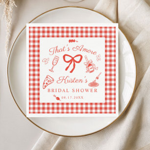 That's Amore Italian Pizza Bridal Shower Napkins