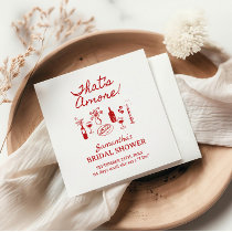 That's Amore Italian Pizza Bridal Shower Napkins