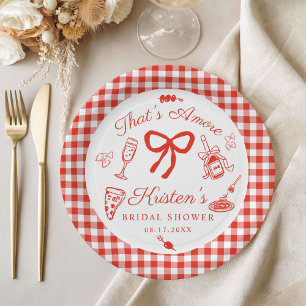 That's Amore Italian Pizza Bridal Shower Paper Plates