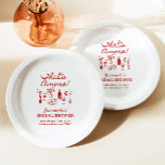 That's Amore Italian Pizza Bridal Shower Paper Plates<br><div class="desc">That's Amore Italian Pizza Bridal Shower Paper Plates
This funky whimsical paper plate features hand drawn graphics and handwritten font with a wavy frame. This french inspired theme is perfect for your bridal shower,  engagement party,  rehearsal dinner or any event you chose! All clipart is fully editable!</div>