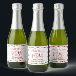 That's Amore Italian Pizza Bridal Shower Sparkling Wine Label<br><div class="desc">That's Amore Italian Pizza Bridal Shower Wine Bottle Label 
This funky whimsical wine bottle label features hand drawn graphics and handwritten font with a wavy frame. This french inspired theme is perfect for your bridal shower,  engagement party,  rehearsal dinner or any event you chose! All clipart is fully editable!</div>