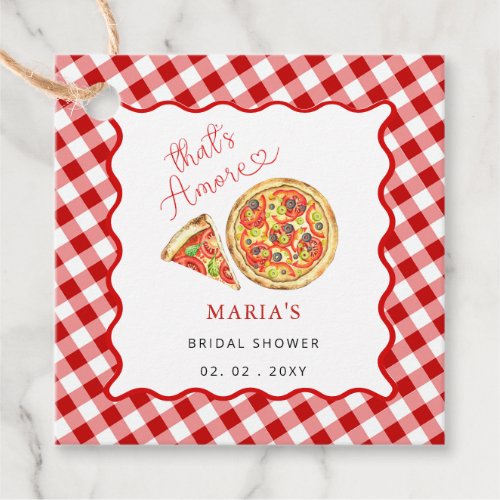 Thats Amore Italian Pizza Party Bridal Shower Favor Tags