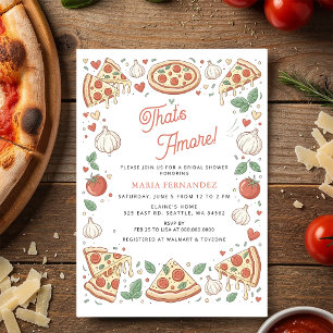 Thats Amore Italian Pizza Party Bridal Shower Invitation