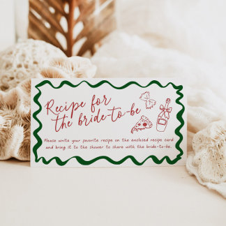 That's Amore Italian Recipe for the Bride Request Enclosure Card