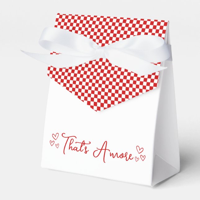 That's Amore! Italian Red Bridesmaid Proposal Favor Boxes (Front Side)
