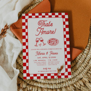 That's Amore Italian Rehearsal Dinner Invitation