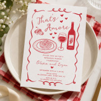 That's Amore Italian Rehearsal Dinner Invite
