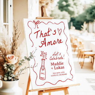 That's Amore Italian Rehearsal Dinner Sign