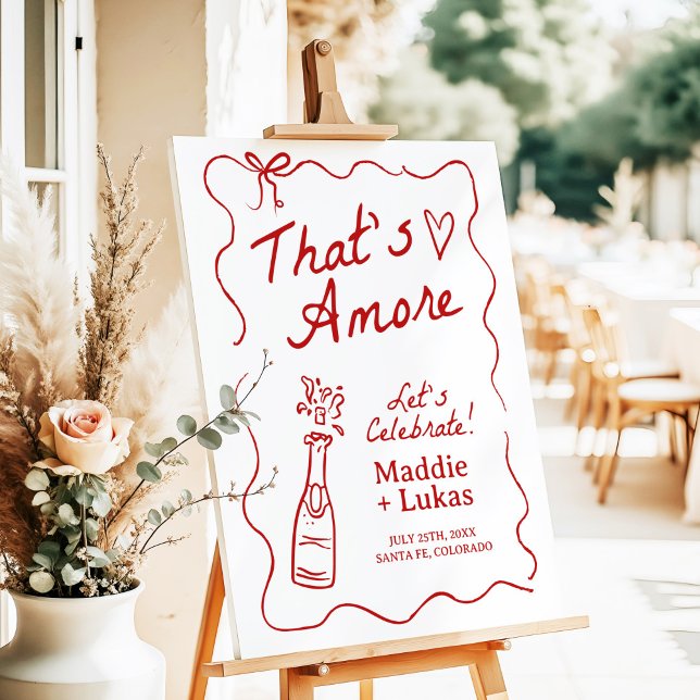That's Amore Italian Rehearsal Dinner Sign (Creator Uploaded)