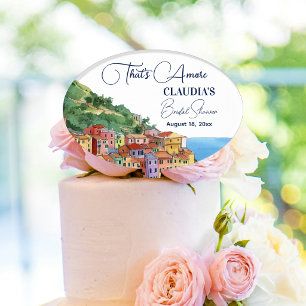 That's Amore Italian Riviera Bridal Shower  Cake Topper