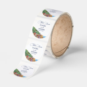 That's Amore Italian Riviera Wedding Classic Round Sticker