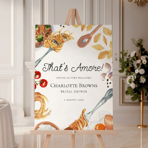 That's Amore Italian Script Bridal Shower Sign