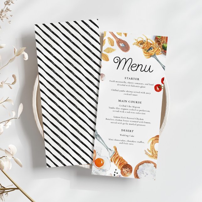 That's Amore Italian Script Wedding Dinner Menu (Creator Uploaded)