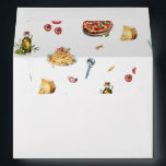 That's amore Italian Style Personalized Envelope<br><div class="desc">Modern personalized envelope with your address on the back. The inside is decorated with beautiful watercolor italian food elements. Find matching items in our shop,  or contact us for more options.</div>