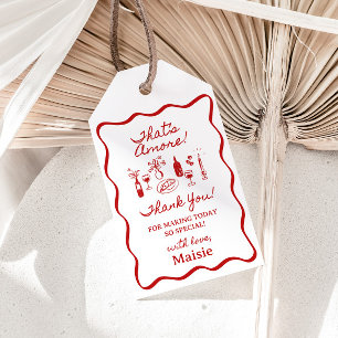 That's Amore Italian Theme Bridal Shower Gift Ta Tags