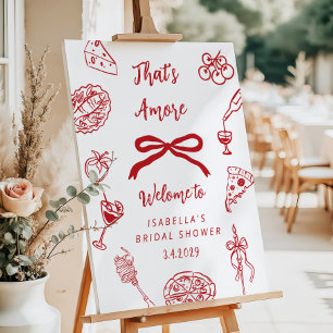 That's Amore Italian Theme Bridal Shower Welcome Foam Board
