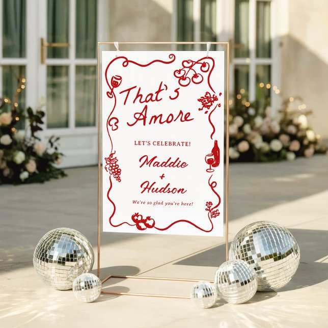That's Amore Italian Theme Rehearsal Dinner Sign (Creator Uploaded)