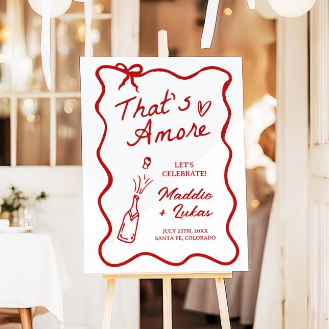 That's Amore Italian Theme Rehearsal Dinner Sign (Creator Uploaded)