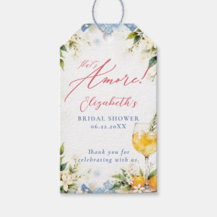Thats Amore Italian Themed Brunch Bridal Shower Gift Tags
