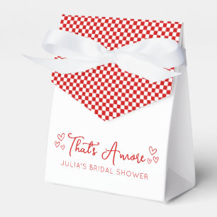 That's Amore! Italian Themed Red Bridal Shower Favor Boxes