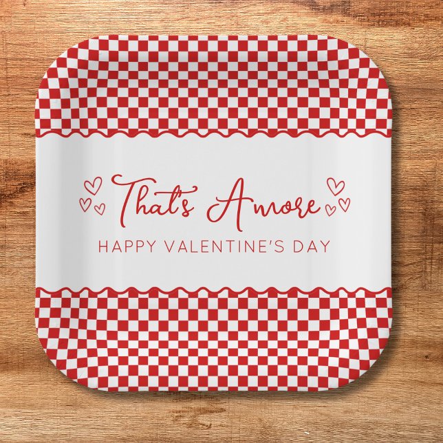 That's Amore! Italian Themed Valentine's Day Party Paper Plates (Creator Uploaded)