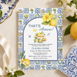 That's Amore Italian Tiles Bridal Shower Invitation