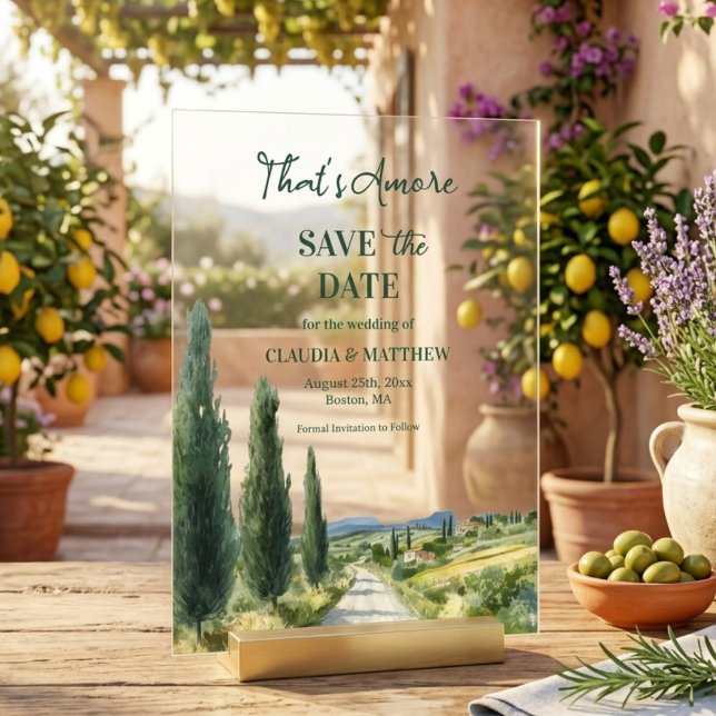 That's Amore Italian View Wedding Save the Date (Creator Uploaded)