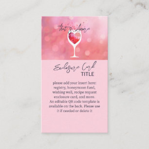 Thats Amore Italian Vino Before Vows Bridal Shower Enclosure Card