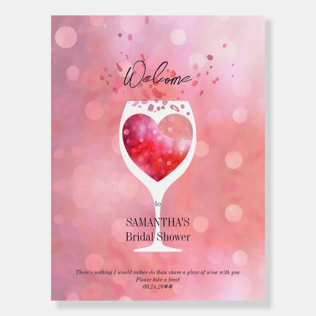 Thats Amore Italian Vino Before Vows Bridal Shower Foam Board (Front)