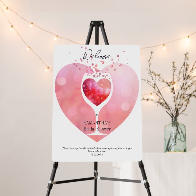 Thats Amore Italian Vino Before Vows Bridal Shower Foam Board (In Situ (Stand))