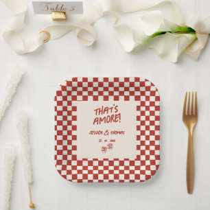That's Amore Italian vintage Bridal Shower Paper Plates