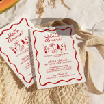 That's Amore Italian Wavy Border Bridal Shower Invitation<br><div class="desc">That's Amore French Inspired Bridal Shower Invitation
This funky invitation features hand drawn graphics and handwritten font with a wavy frame. This french inspired theme is perfect for your bridal shower,  engagement party,  rehearsal dinner or any event you chose! All clipart and font are fully editable!</div>