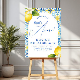 That's Amore Lemon Bridal Shower Welcome Sign