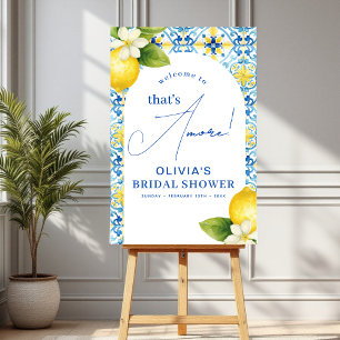 That's Amore Lemon Bridal Shower Welcome Sign