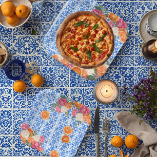 Thats amore mediterranean blue tiles bridal shower paper plates
