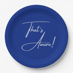 That's Amore Mediterranean Cobalt Blue Paper Plates