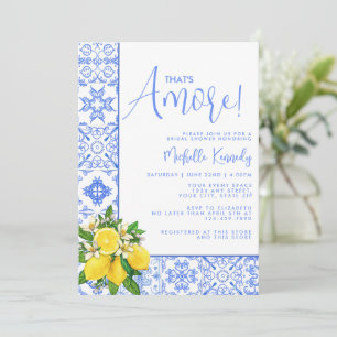 That's Amore Mediterranean Lemon Bridal Shower  Invitation