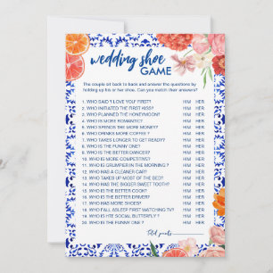 Thats amore mediterranean wedding shoe game card