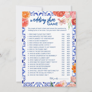 Thats amore mediterranean wedding shoe game card