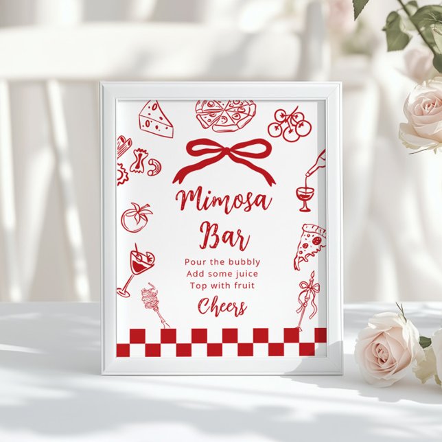 That's Amore Mimosa bar Bubbly bar Italian theme Poster (Creator Uploaded)