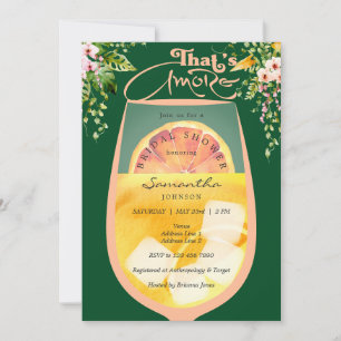 That's Amore Peach Fuzz Green Aperol Bridal Shower Invitation
