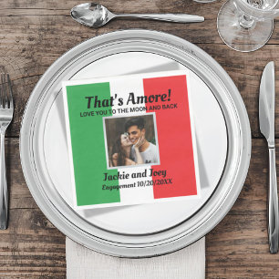 That's Amore! Personalized Italian Couple's Event  Napkins