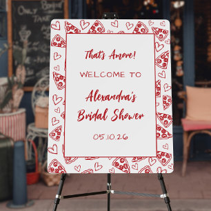 That's Amore Pizza Bridal Shower Welcome Sign