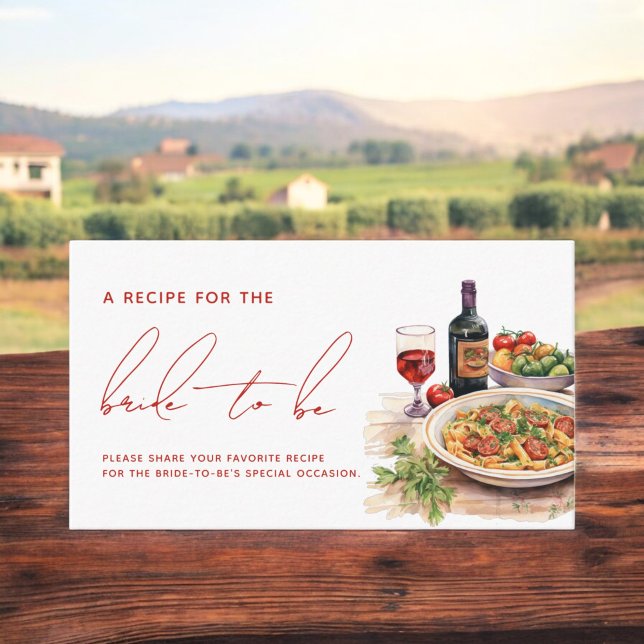 That's Amore  Recipe for the Bride to Be Enclosure Card (Creator Uploaded)