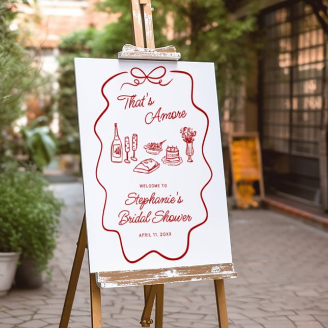 That's Amore Red Doodle Frame Large Welcome Foam Board (Creator Uploaded)