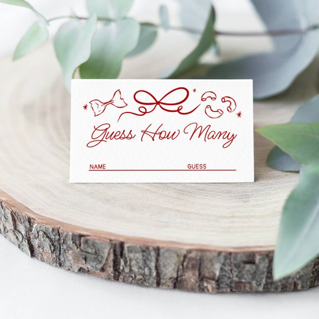 That's Amore, Red Doodle Guess How Many Game Card (Creator Uploaded)