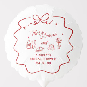 That's Amore, Red Doodle Personalized Shower Balloon