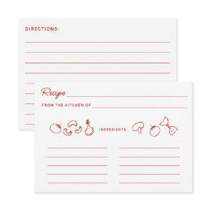 That's Amore Red Doodle Recipe Card