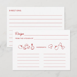 That's Amore Red Doodle Recipe Card